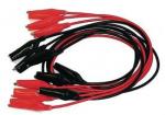 ALLIGATOR CLIP LEADS, 24", BLACK 